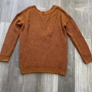 Forever21 camel low back sweater